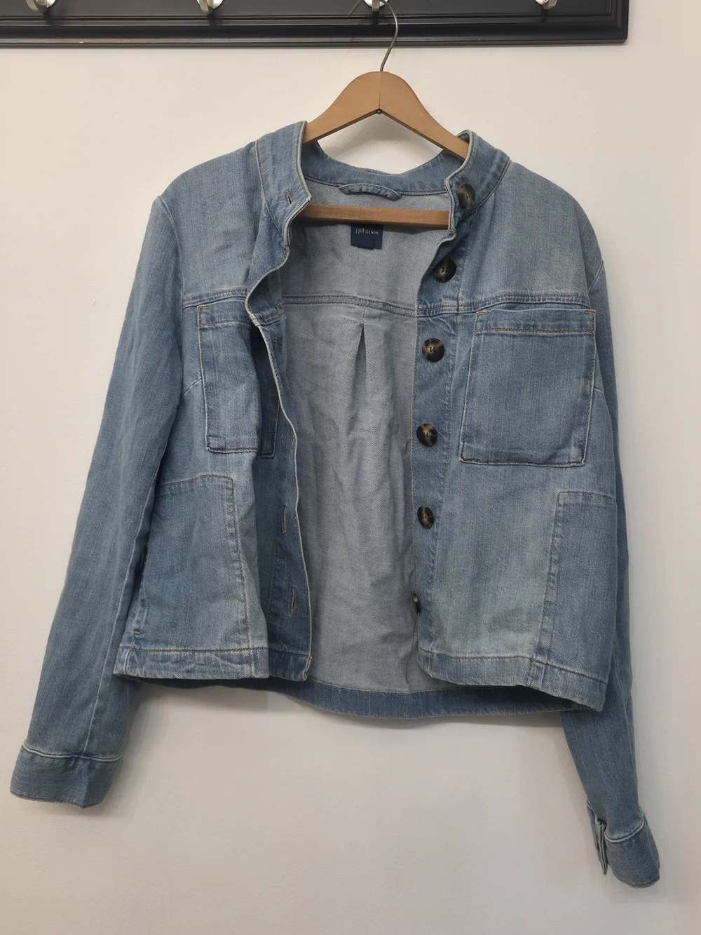 J. JILL Denim Light Wash Denim Button-Up Jacket